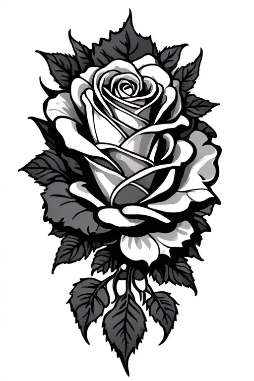 Tribal And Rose Surrounded