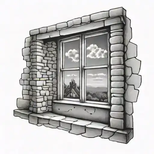 Window With Stairs Going Into Heaven