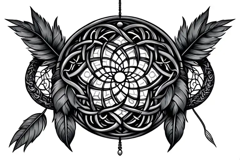 Dreamcatcher Intertwined With Celtic