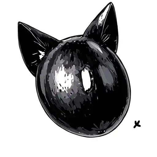 A Black Olive With Cat Ears