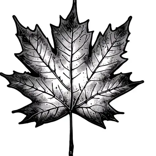 Paw Print With Canadian Maple Leaf