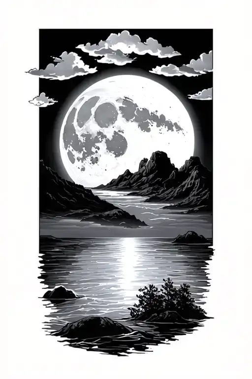 Sun Setting And Moon Rising