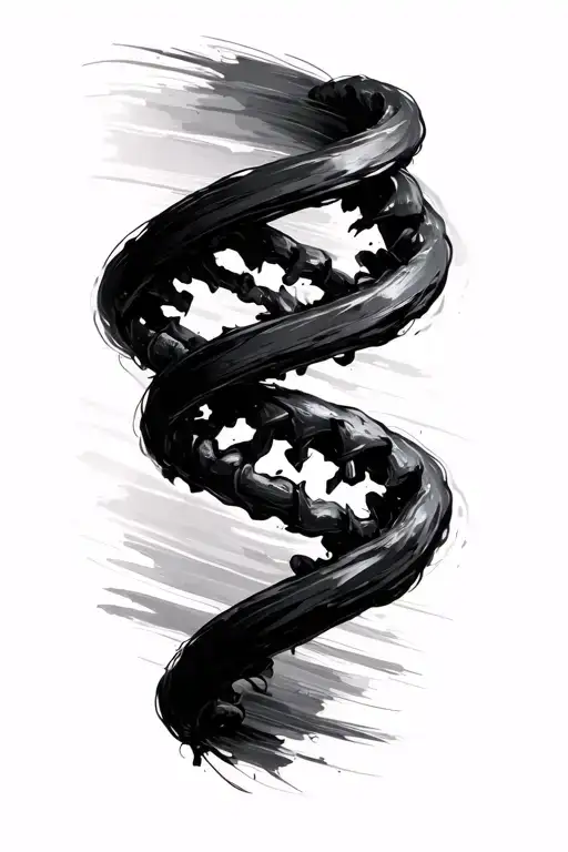 Simplistic Dna Brush Strokes Fading Away