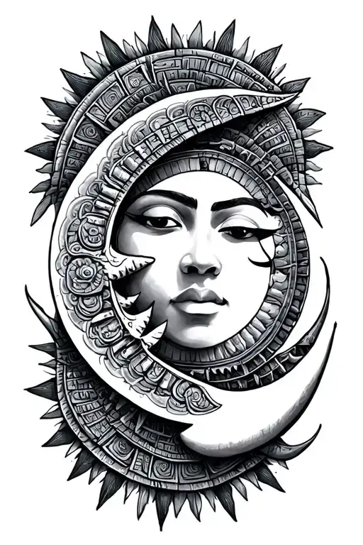 Mayan Sun And Moon