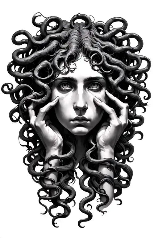 Medusa Holding The Head