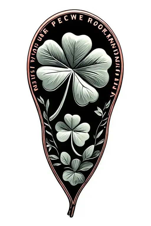 Lucky Penny With A Four Leaf Clover