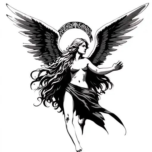 One Winged Angel To Go On Arm And Continue On Back