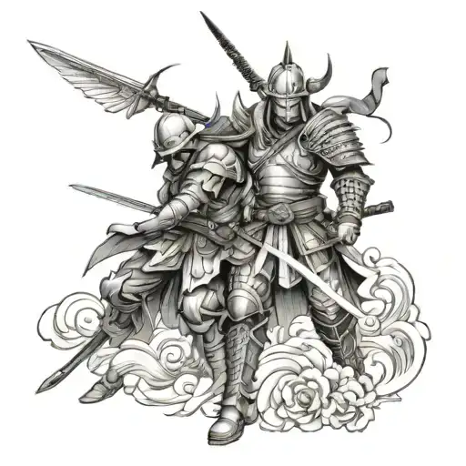 Arc Angel And Samurai Warrior