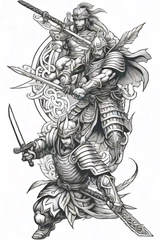 Arc Angel And Samurai Warrior