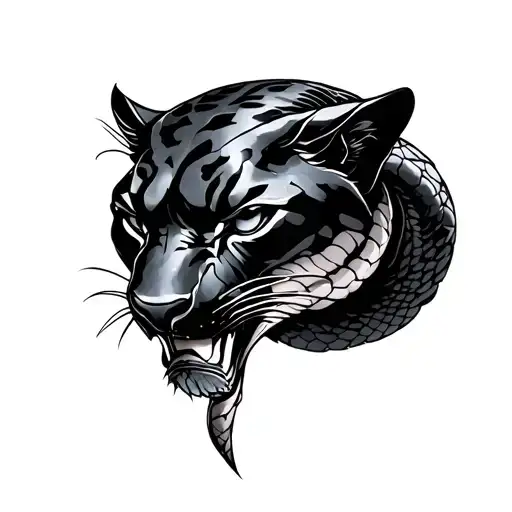 Angel Cutting Snake Head Off Black Panther