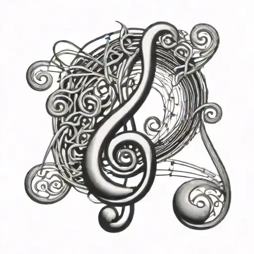 Music Note Intertwined