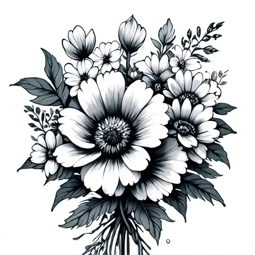 Flower Bouquet Of Birth Month Flowers