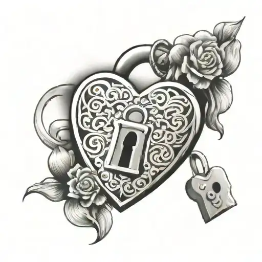 Girly Heart Shaped Lock