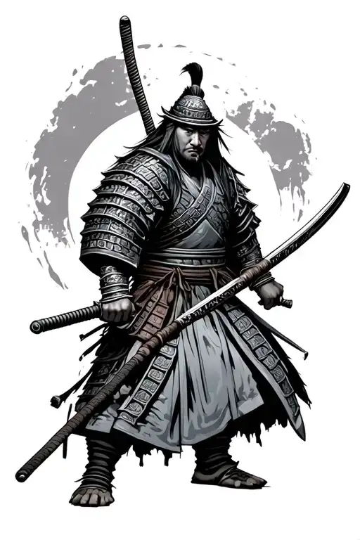 Samurai Warrior Holding Sword