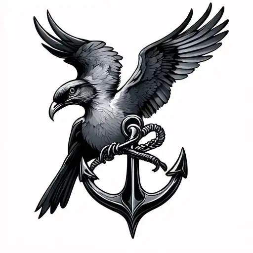 Bird Carrying An Anchor