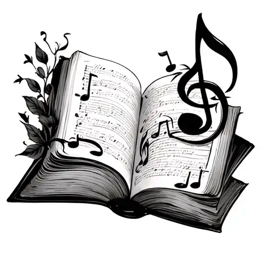 Books Fashion Music Note Intertwined
