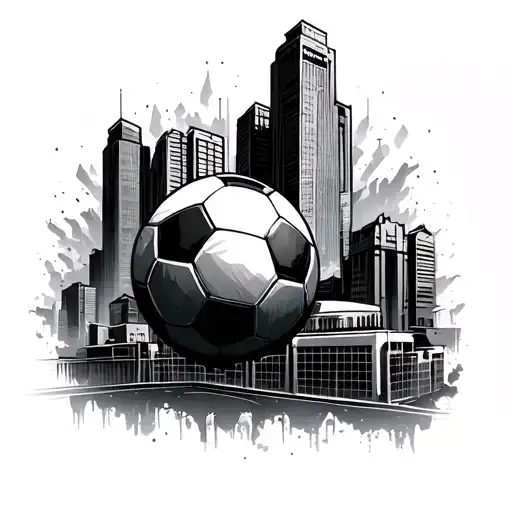 Football And Building View