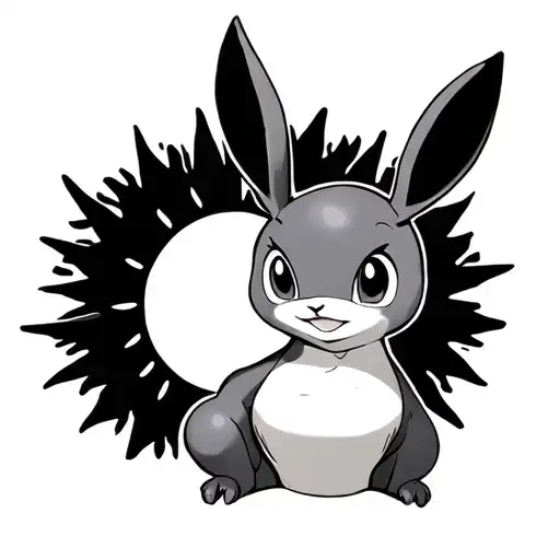 Disney Character Eeorye With A Rising Sun And A Semi Colon