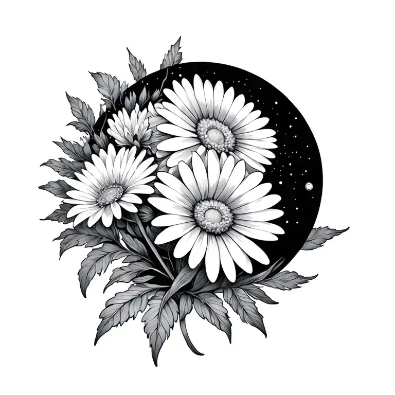 Sun Moon Aster Flowers