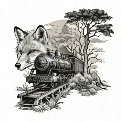 Fox Railroad Nature Elements Like Trees