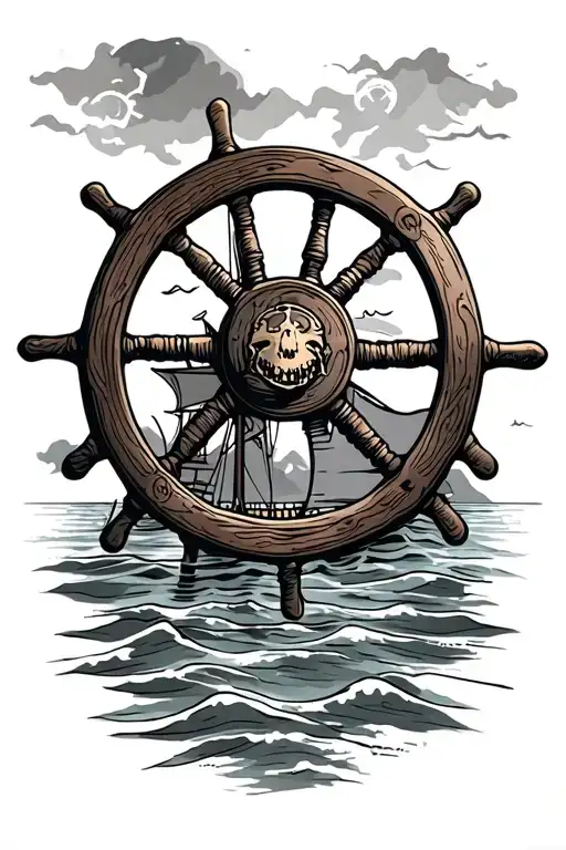 Beach Pirates Map Ship Wheel