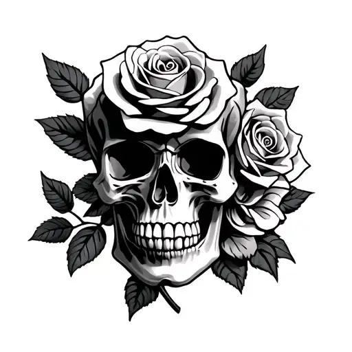 Roses And Skull