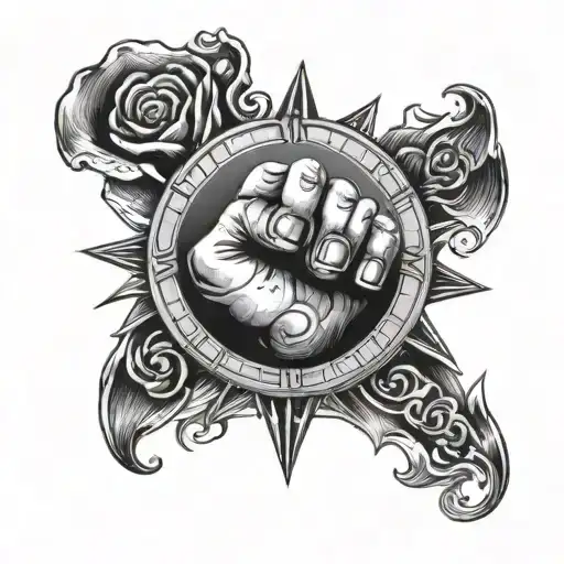 214 Dallas Texas Hand Tattoo Design