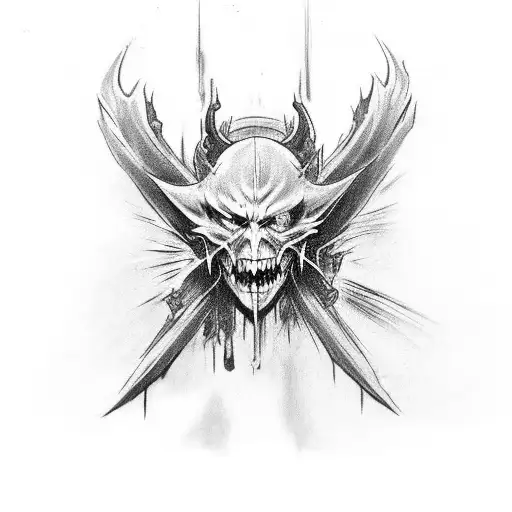 Design A Black And Grey Tatto To Go On The Forearm Of The Video Game Characters In Devil May Cry 2