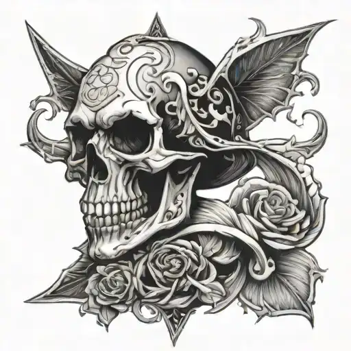 Stargazer With Skull Surrounded