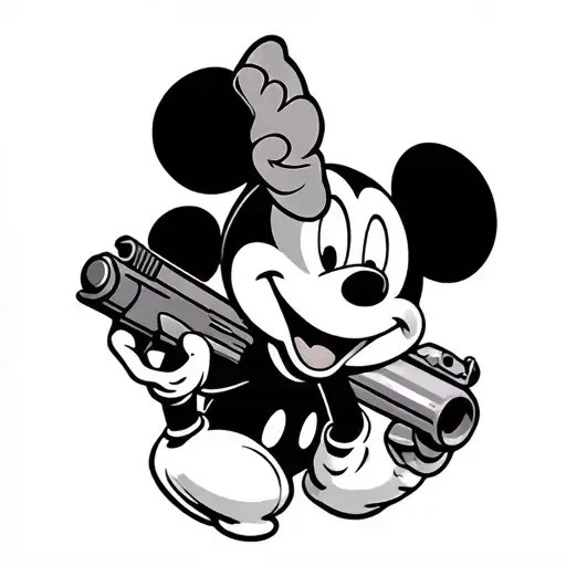 Mickey Mouse With Gun