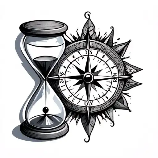 Compass And Hour Glass
