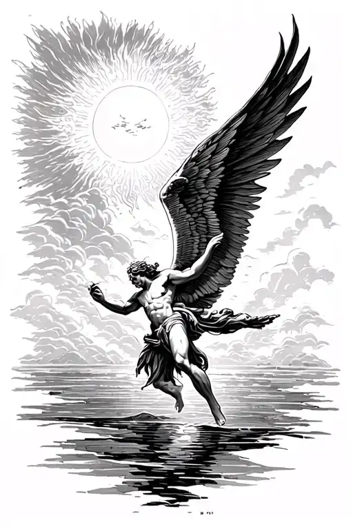 Fall Of Icarus Flying Towards The Sun