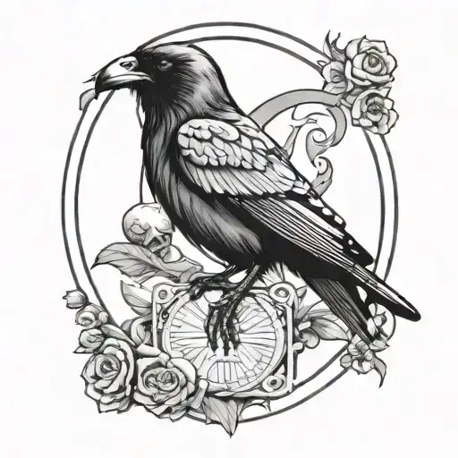 Death Tarot Card Raven