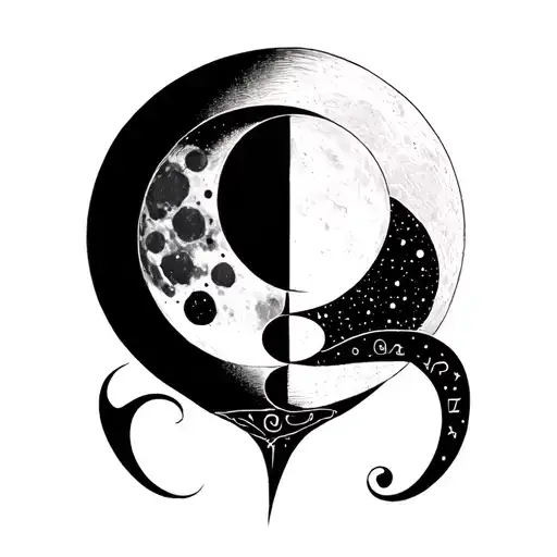 Zodiac Symbol For Cancer And The Moon