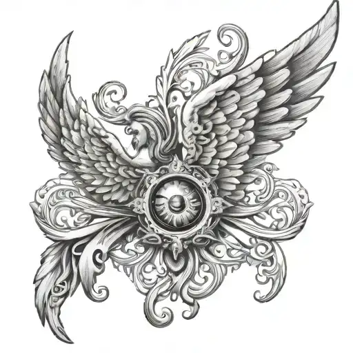 Ezekiel Biblical Eye Angel Tattoo Designs