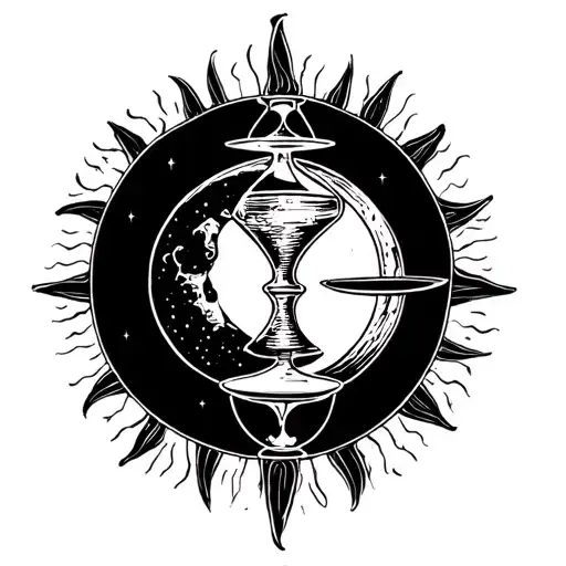 Sun Moon Libra Sin Hour Glass