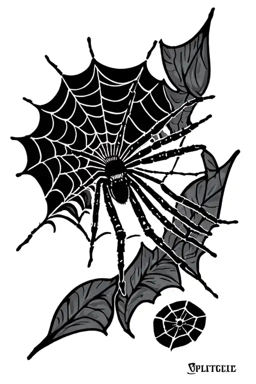Spider Web With Spider