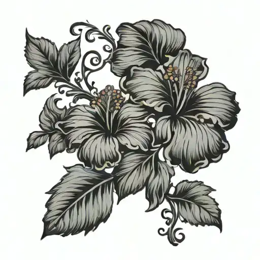 Hibiscus Phoenix With Intertwined Branches