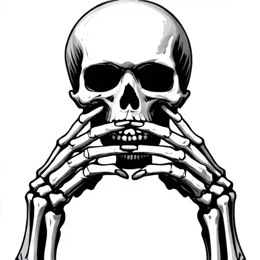 Skeleton Hands Around Throat