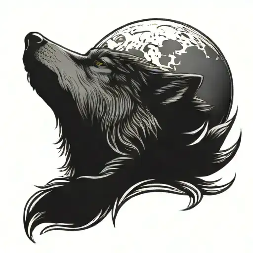 Loan Wolf Howling At The Moon