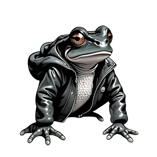 Frog Wearing Jacket