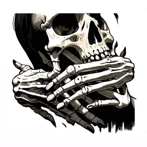 Skeleton Hands Around Neck Emerging