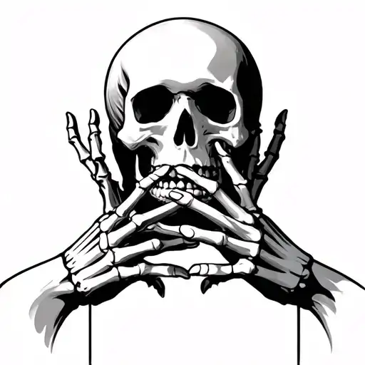 Skeleton Hands Around Neck