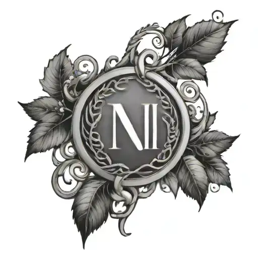 13 Roman Numerals Surrounded By Vines