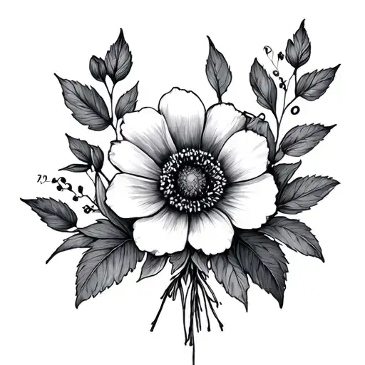 December And February Birth Flower Bouquet