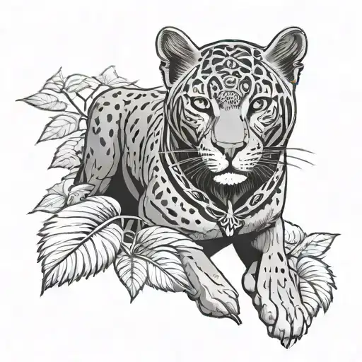 Egyptian Nettle With Black Panther And Egyptian Rising Phenoix