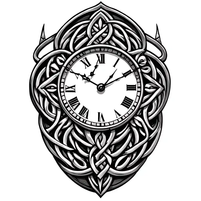 Celtic Trinity Clock Face