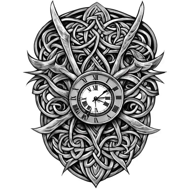 Celtic Trinity Clock Face