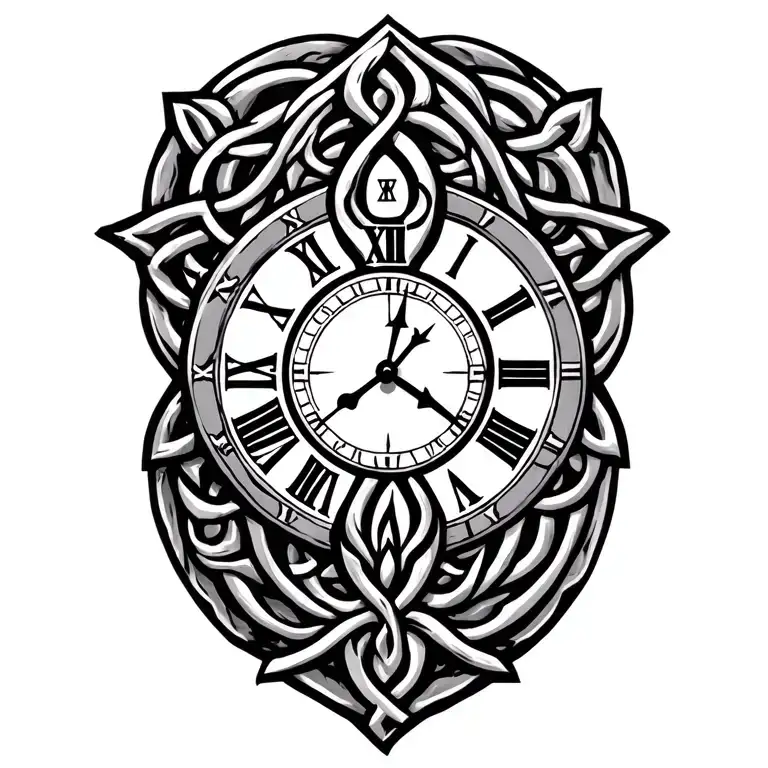 Celtic Trinity Clock Face