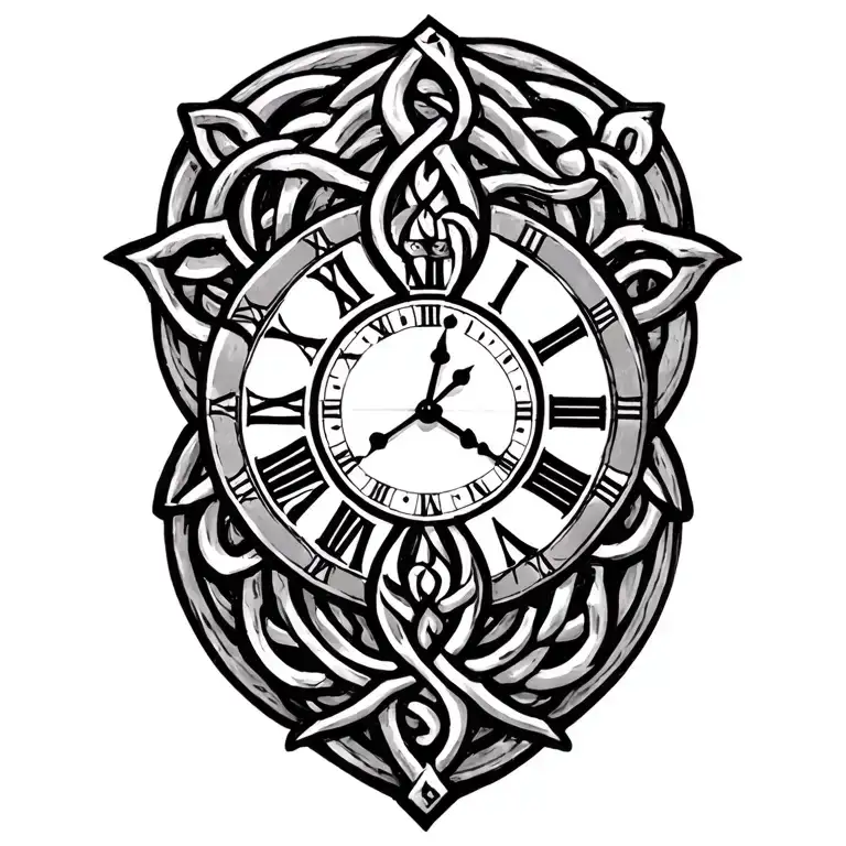 Celtic Trinity Clock Face